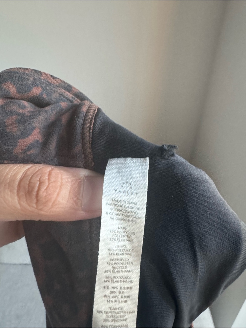 Varley Leopard-Print Racerback Sports Bra - Brown & Black - Picture 3 of 4